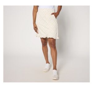 Belle by Kim Gravel Geometric Skort 1X Sandbar.